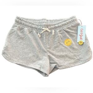 Cat & Jack Gray drawstring athletic shorts & elastic waistband Large 10/12 Plus+
